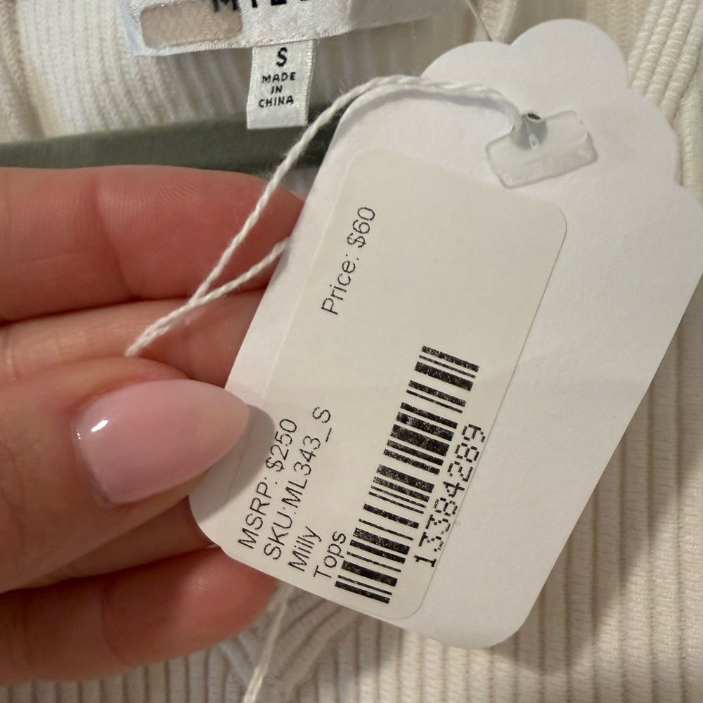 Milly Off White Sweater NWT Size- S - Picture 3 of 5
